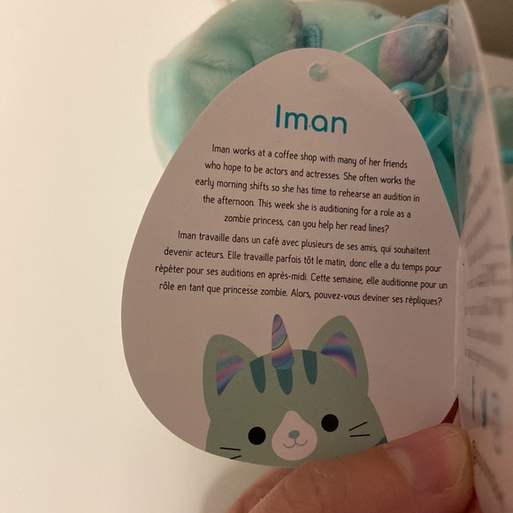Iman squishmallow clip Caticorn fuzzy BNWT - Picture 5 of 5